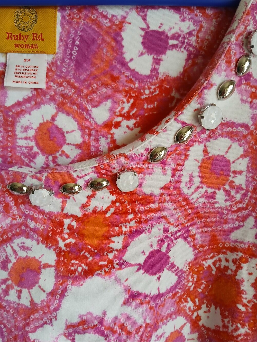 Ruby Rd. Top Size 3X Beaded - Picture 6 of 12